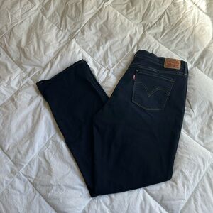 Dark Levi’s 505 Straight Blue Denim Jeans